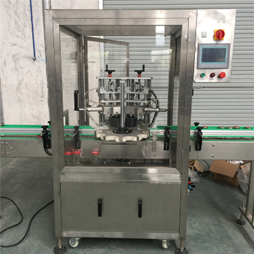 glass jars double heads vacuum capping machine automatic rotary cappe8